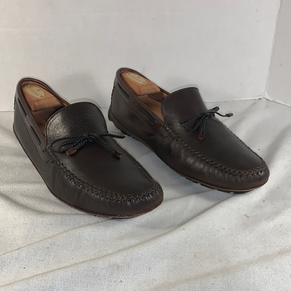 Moreschi Men's Brown Leather Moccasin Loafers